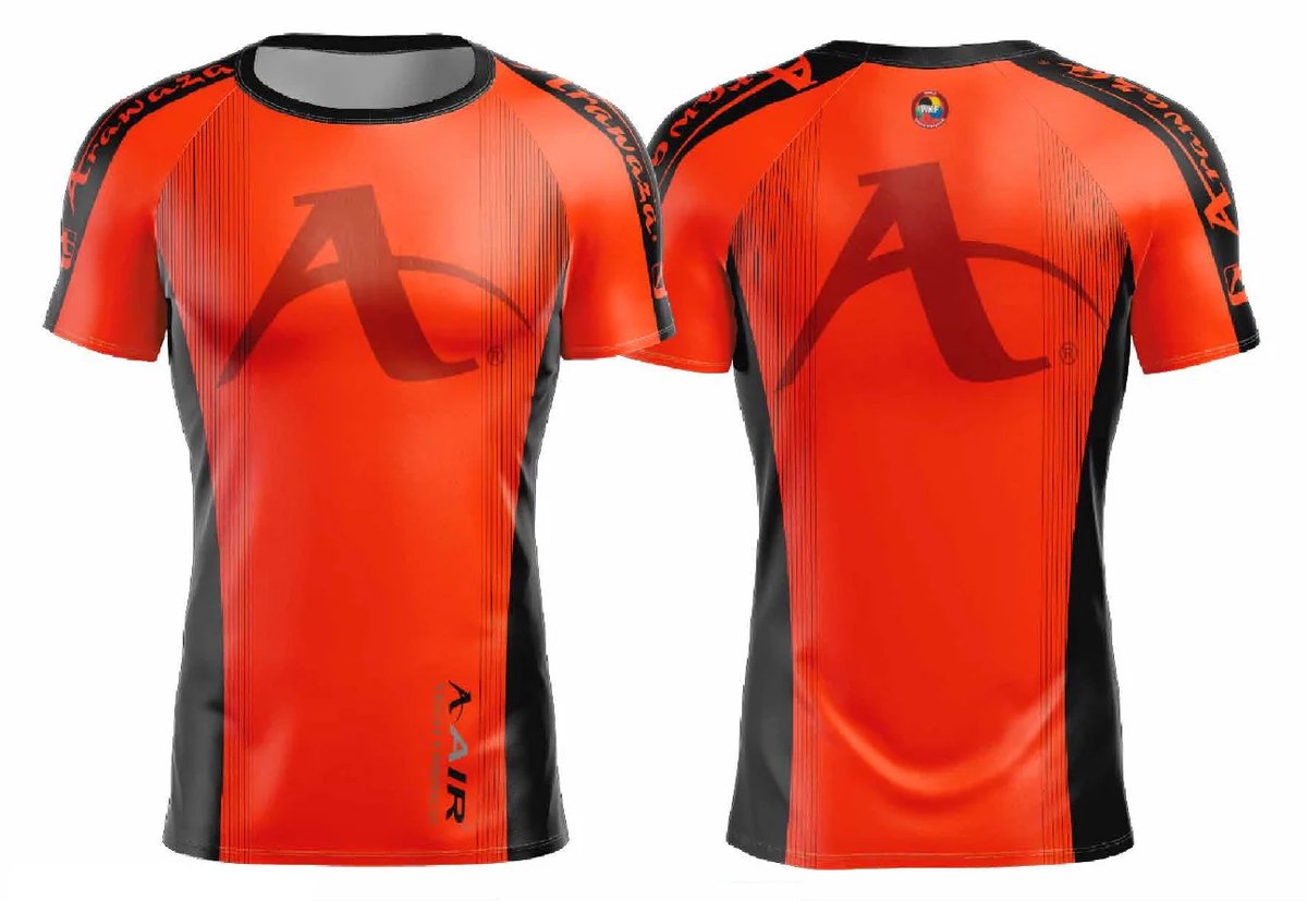 T-shirt Arawaza | Dry-Fit | Oranje / Zwart (Maat: L)