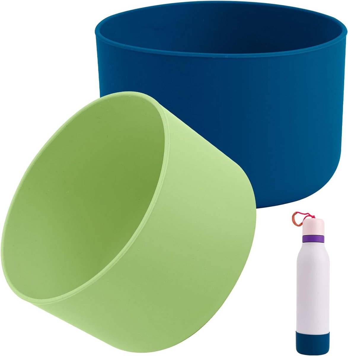 Non-slip silicone beschermhoes voor waterfles, 7.5 cm diameter, geschikt voor 710ml flessen, accessoires voor optimale grip en bescherming