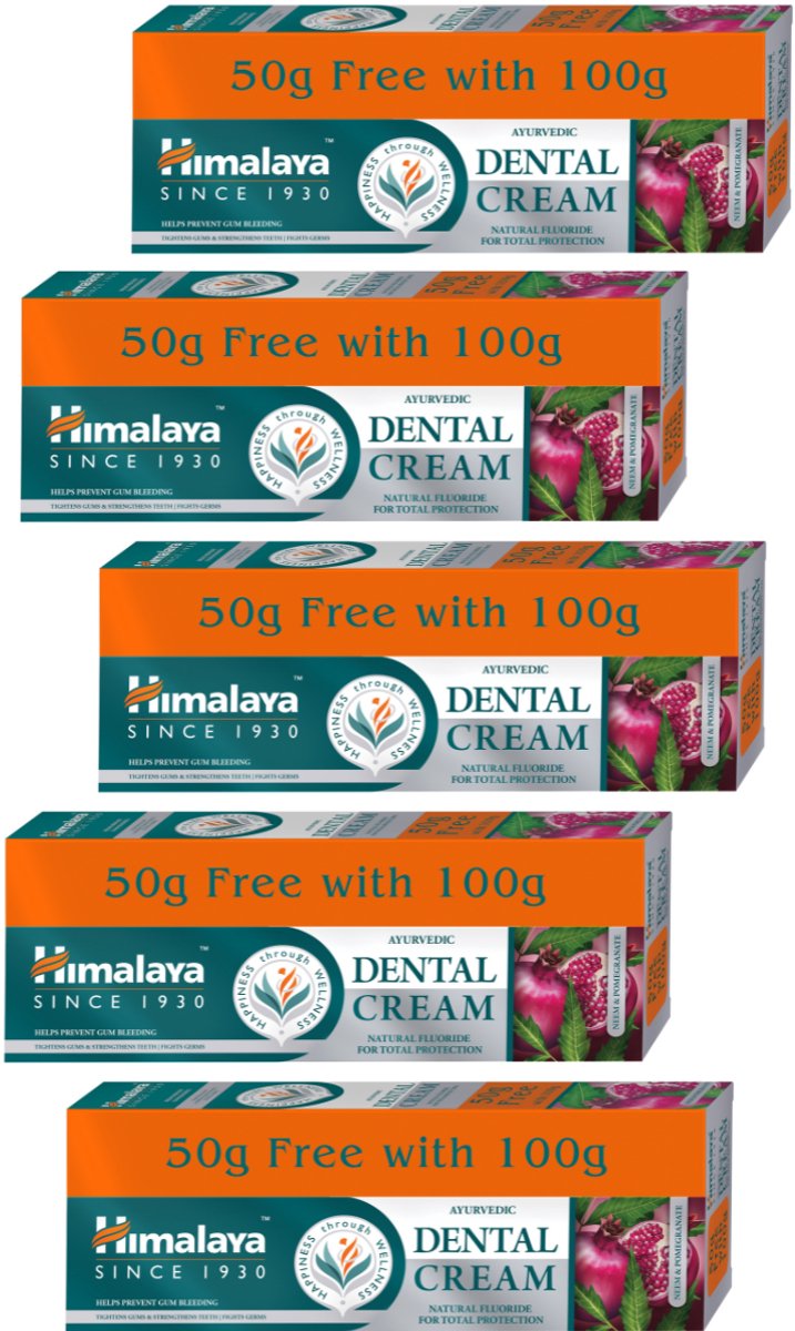 Himalaya Ayuverdic Dental Cream Neem & Pommegrenate Tandpasta - 750g - Voor een Schoon Gebit en Stralende Lach
