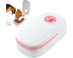 Automatische Huisdieren Voeder - Voederbak - Huisdier Voederbak - Voederbak Kat - Elektrische voederbak - Automatische voerbak - 1 Maaltijden - Grote capaciteit voedselopslag - nat en droogvoer - voor katten en honden - 24*14*7.5cm - roze