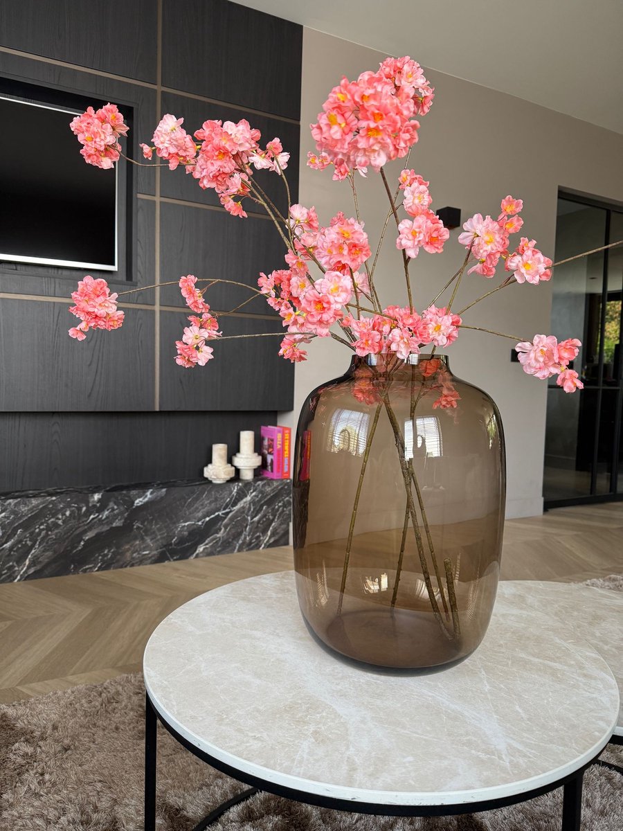 Zijden bloemen boeket-Peach-Bloesemtakken-5 stuks van 85 cm-Kunstbloemen-Moederdag-Cadeau-Verjaardag-Nepbloemen-Real touch-Vrouw-Trouwdag-Onderhoudsvrij-Realistische look-Luxe woonaccessoires-Decoratie woonkamer-Kunstboeket-Voor vaas