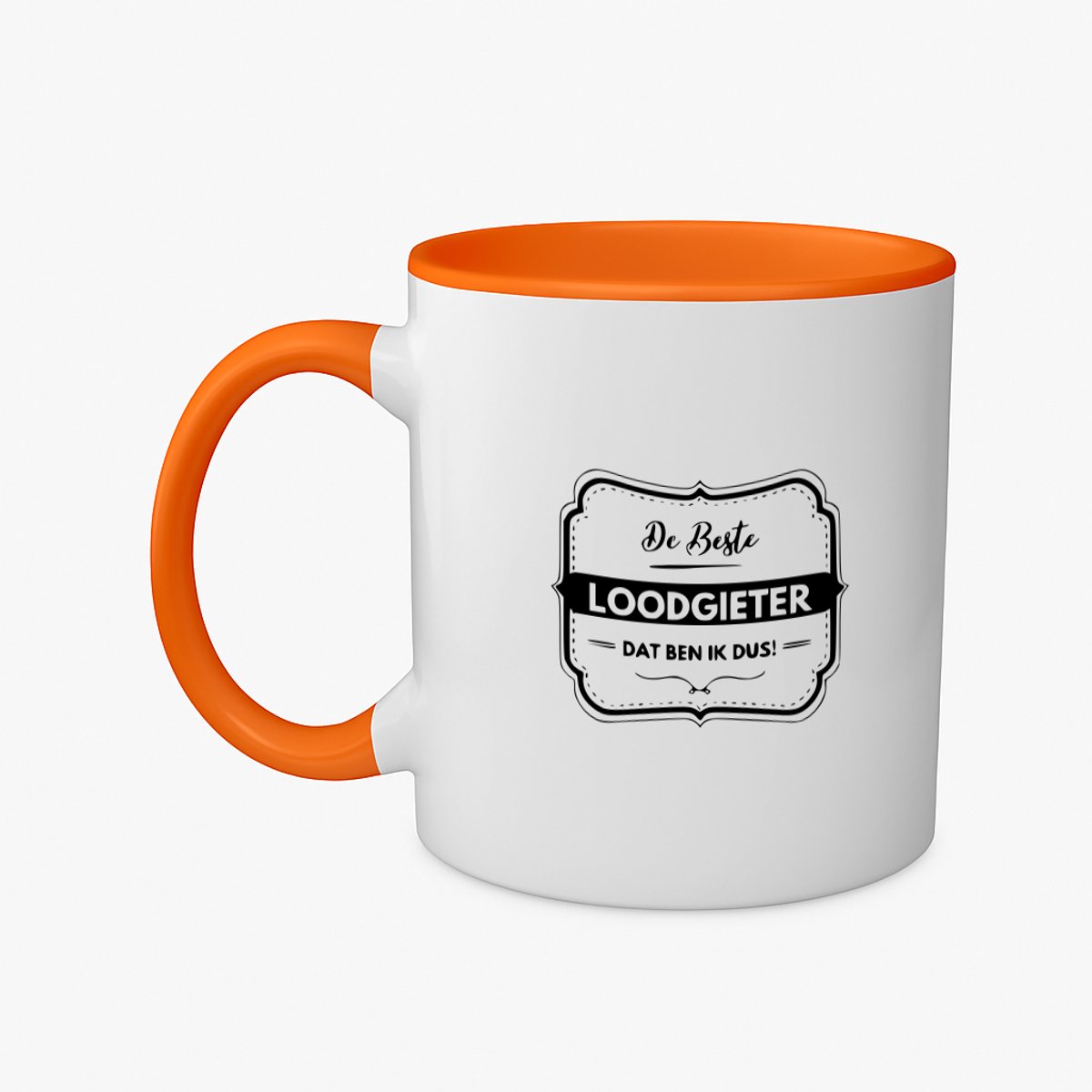 Hacebo® - De beste loodgieter dat ben ik dus koffiebeker oranje - Loodgieter - Vrienden familie - thee mok - koffie beker - Collega - Cadeau - koffiemok - 350 ML inhoud