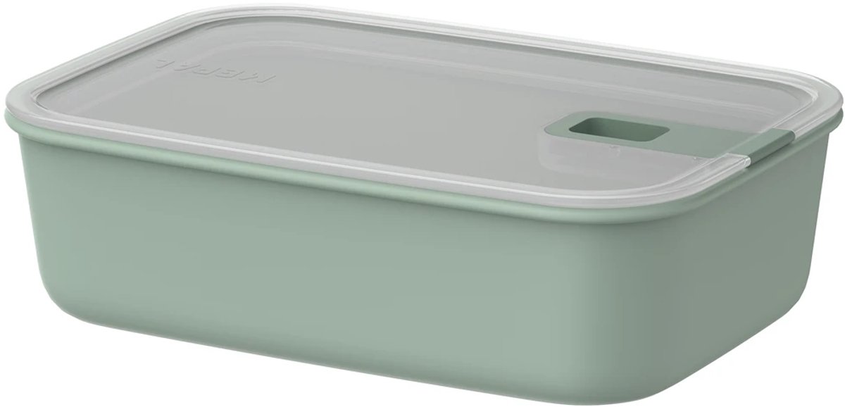 Mepal Vershouddoos EasyClip - 1,5 l - Vershoudbakjes met schuifsluiting - Geschikt voor magnetron, stoomoven, koelkast en vriezer - Nordic sage