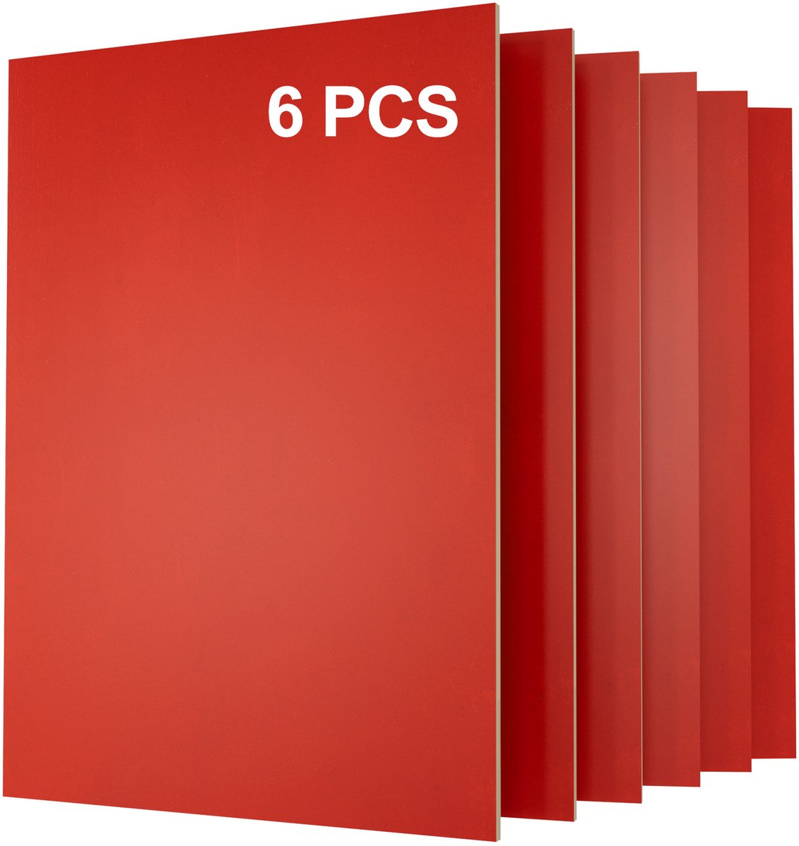 Creatorally 6 stuks A4 Plaat - rood Multiplex Zonder Verf - Multiplex Platen - 3mm -297*210mm - Perfect voor Pyrografie Lasersnijden CNC Fretwerk Rolzaag Freeswerk - Modelbouw Laser Snijden Graveren