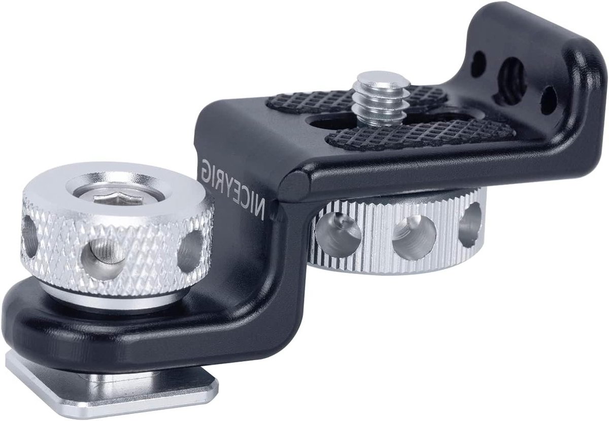 Camera Monitor Mount - Accessoire Beugel - Fotografie Uitbreiding - Aluminium Legering - 3kg Capaciteit - Zwart