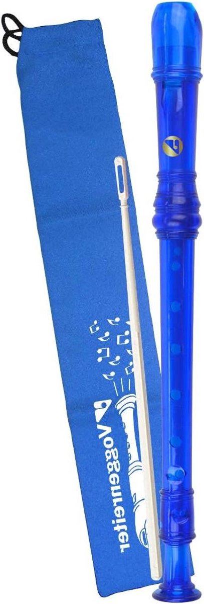 Plastic Blokfluit - Sopraan Recorder - Muziek Leren - Wasbaar en Demonteerbaar - 30 cm - Blauw