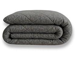 Y-NOT - Velvet Panther Skin Dekbed Dark Grey 200x200 - Dekbed Zonder Overtrek - Wasbaar Dekbed - Hoesloos dekbed - Dekbed met vaste overtrek - 30 dagen proefslapen