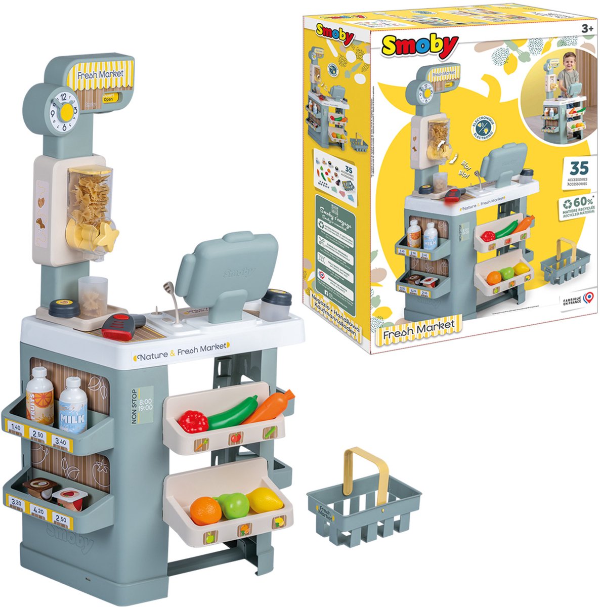 Smoby - Speelgoedkassa - Speelwinkel met kassa en 35 accessoires