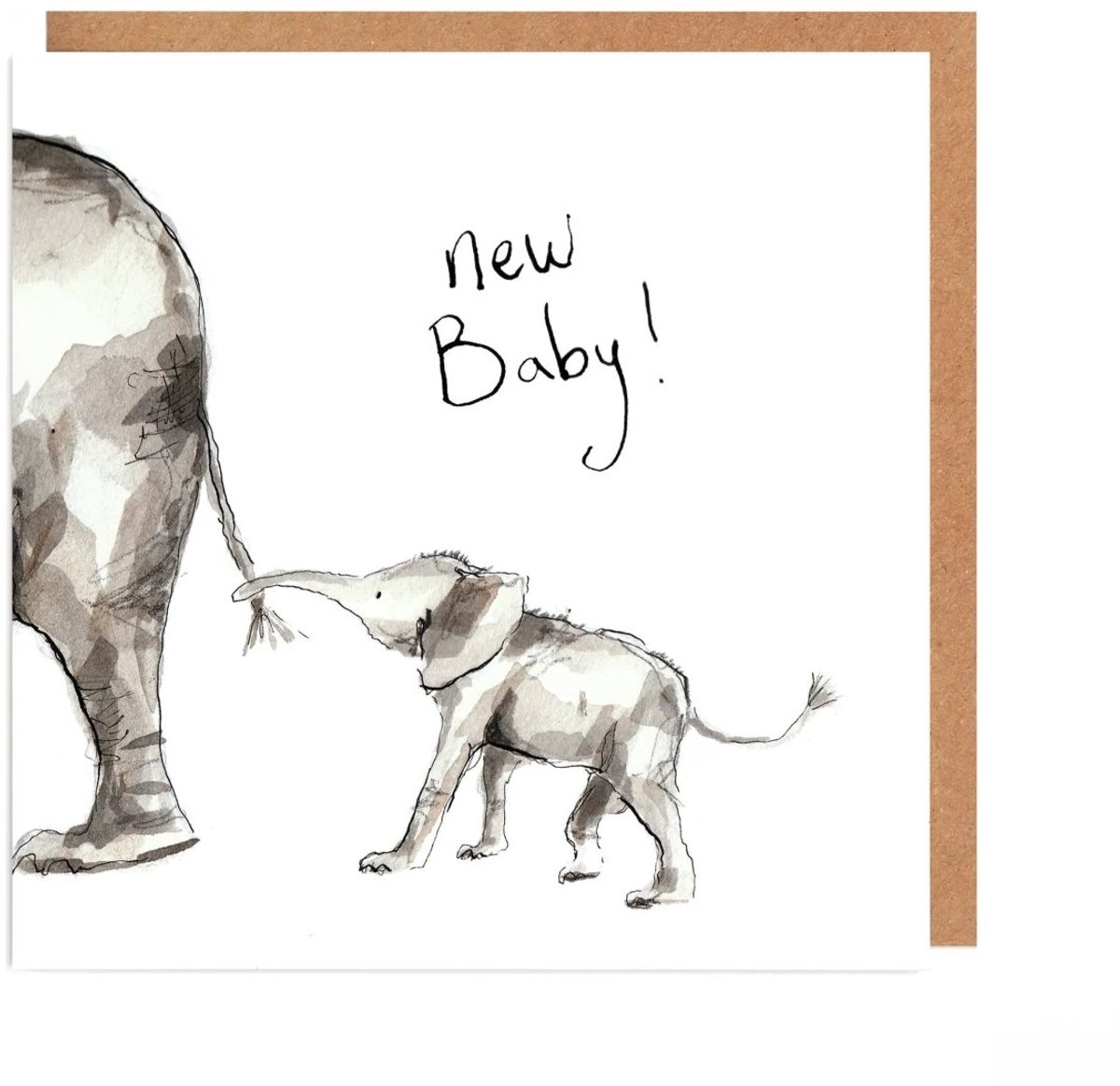 Wenskaart Geboorte Olifant