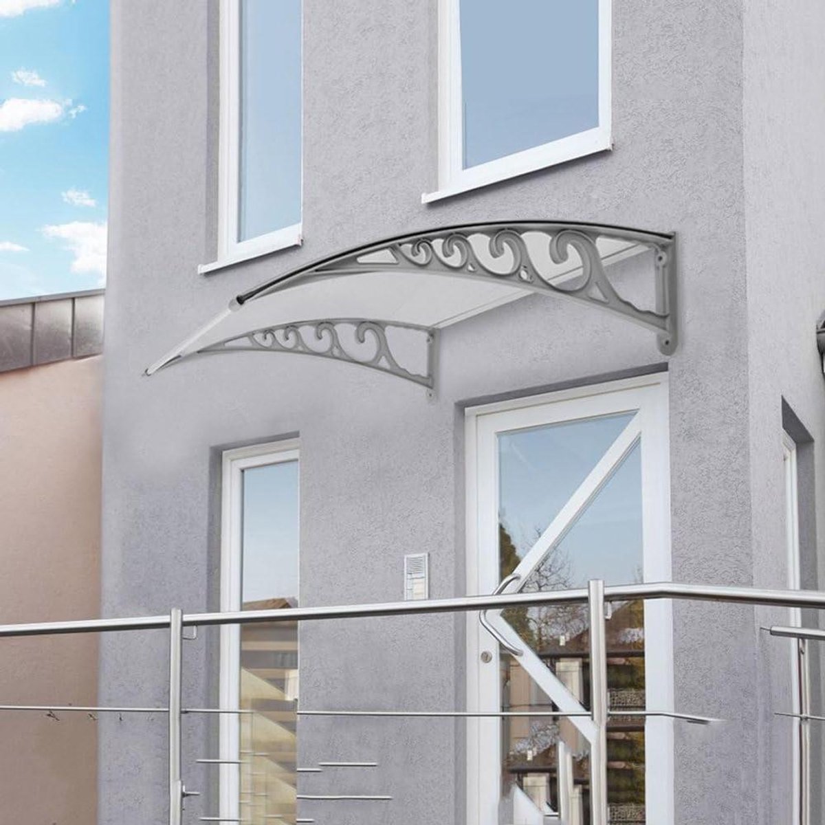 Zonnezeil Polycarbonaat - Buitenluifel Raam - Bescherming Elementen - Slagvaste Dubbellaags - 100 x 150 cm - Doorzichtig