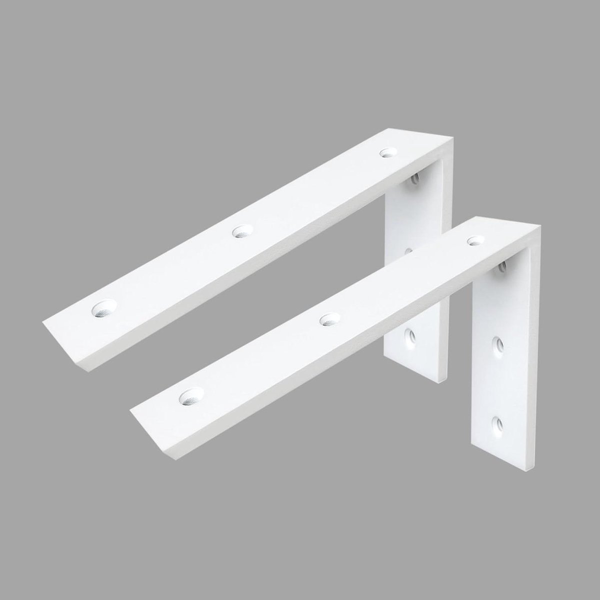 Aanrecht Ondersteuning Beugel - Werkblad Steun - Werkbladen Verstevigen - Heavy Duty Ijzer - 25 cm x 15 cm - Wit