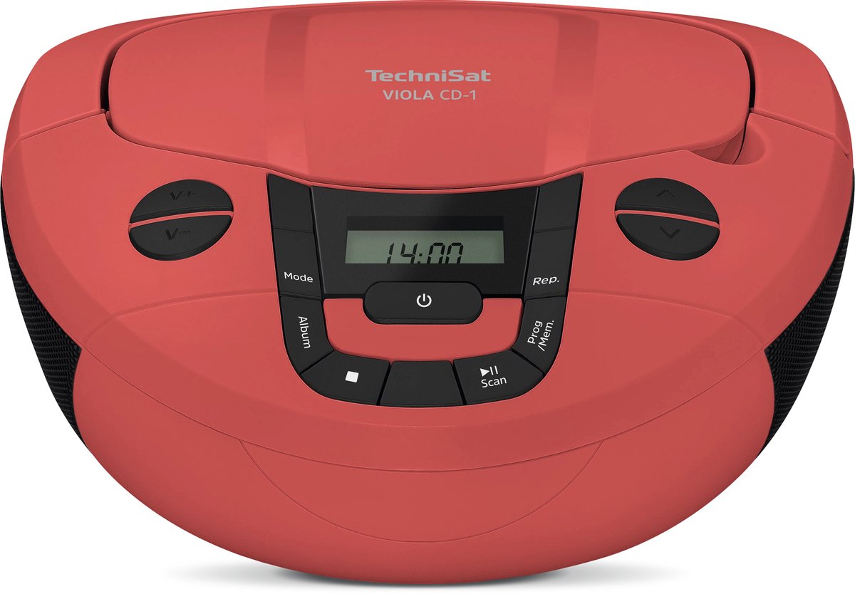 Technisat Viola CD-1 portable FM-radio met CD en bluetooth - rood