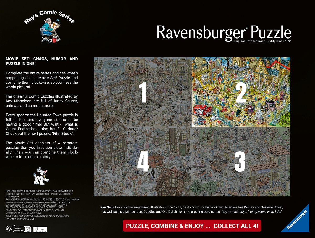 Ravensburger – Movie Set 2: Haunted House – Legpuzzel – 1000 Stukjes — afbeelding 3