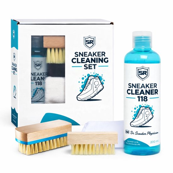 De Sneaker Reiniger Sneaker Cleaner Set – Premium 4-in-1 Schoonmaakset met Zachte Schoenborstel – Veilig voor Leer, Suède & Mesh