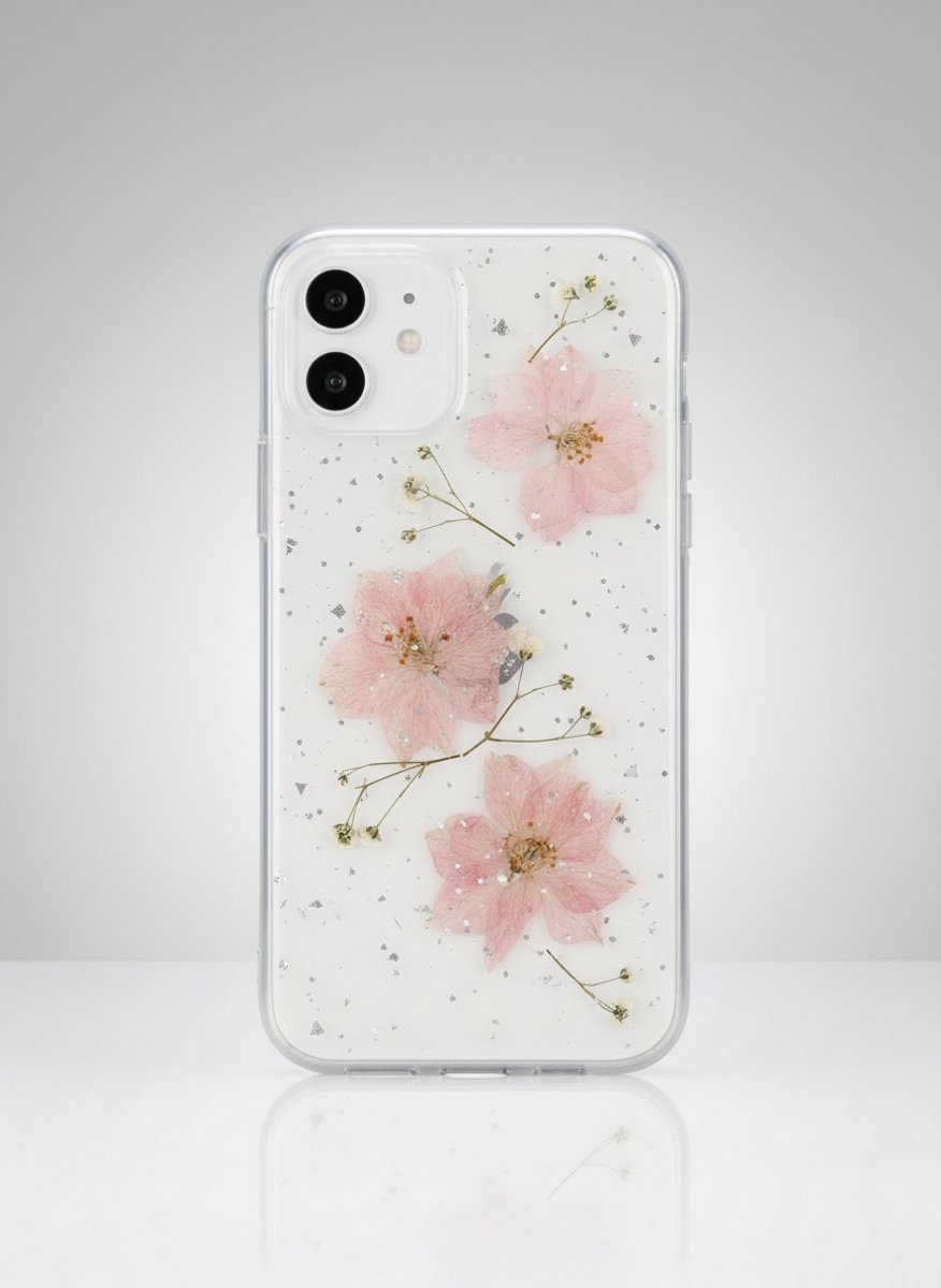 Iphone hoesje gedroogde bloem roze voor Iphone 13