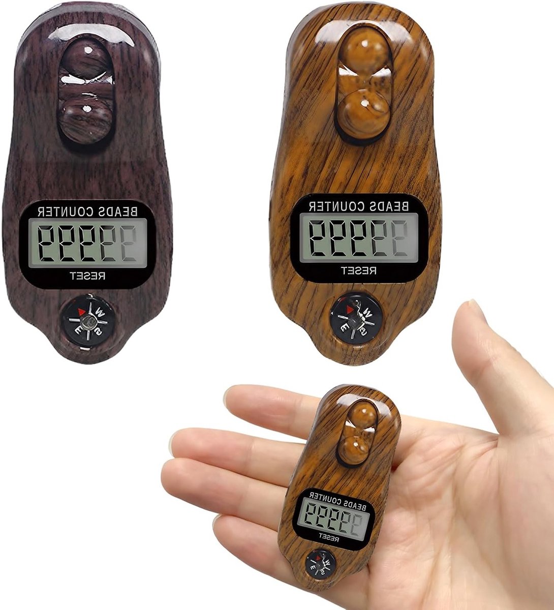 Digitale Kralenteller 2 Stuks, Resetbare 5 Digit Handteller voor Bidden, Meditatie en Sportactiviteiten, Ideaal voor Ramadan en Golf
