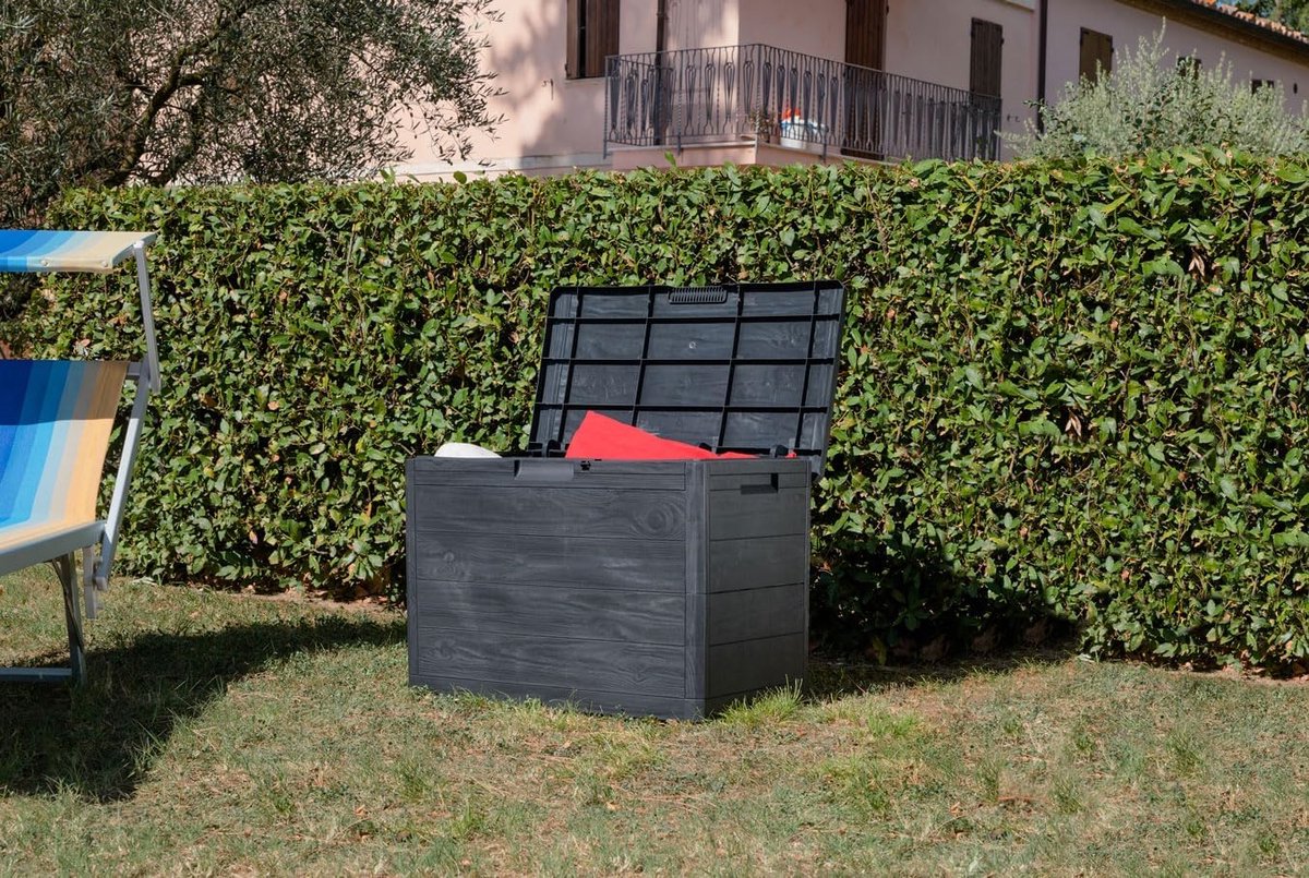 Toomax Woody's Kussenbox - 160L - Donker Antraciet - Houtlook