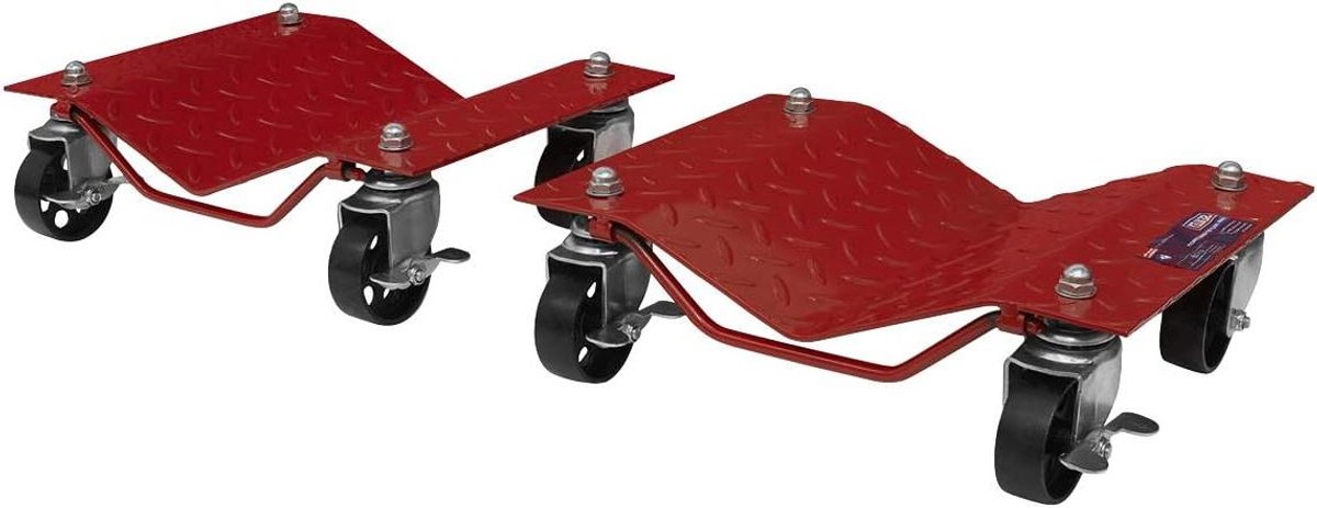 Wiel Dolly Set - Onderstel Wielen - Voertuigen Verplaatsen - Zware Stalen Plaat - 680 kg Capaciteit - Grijs