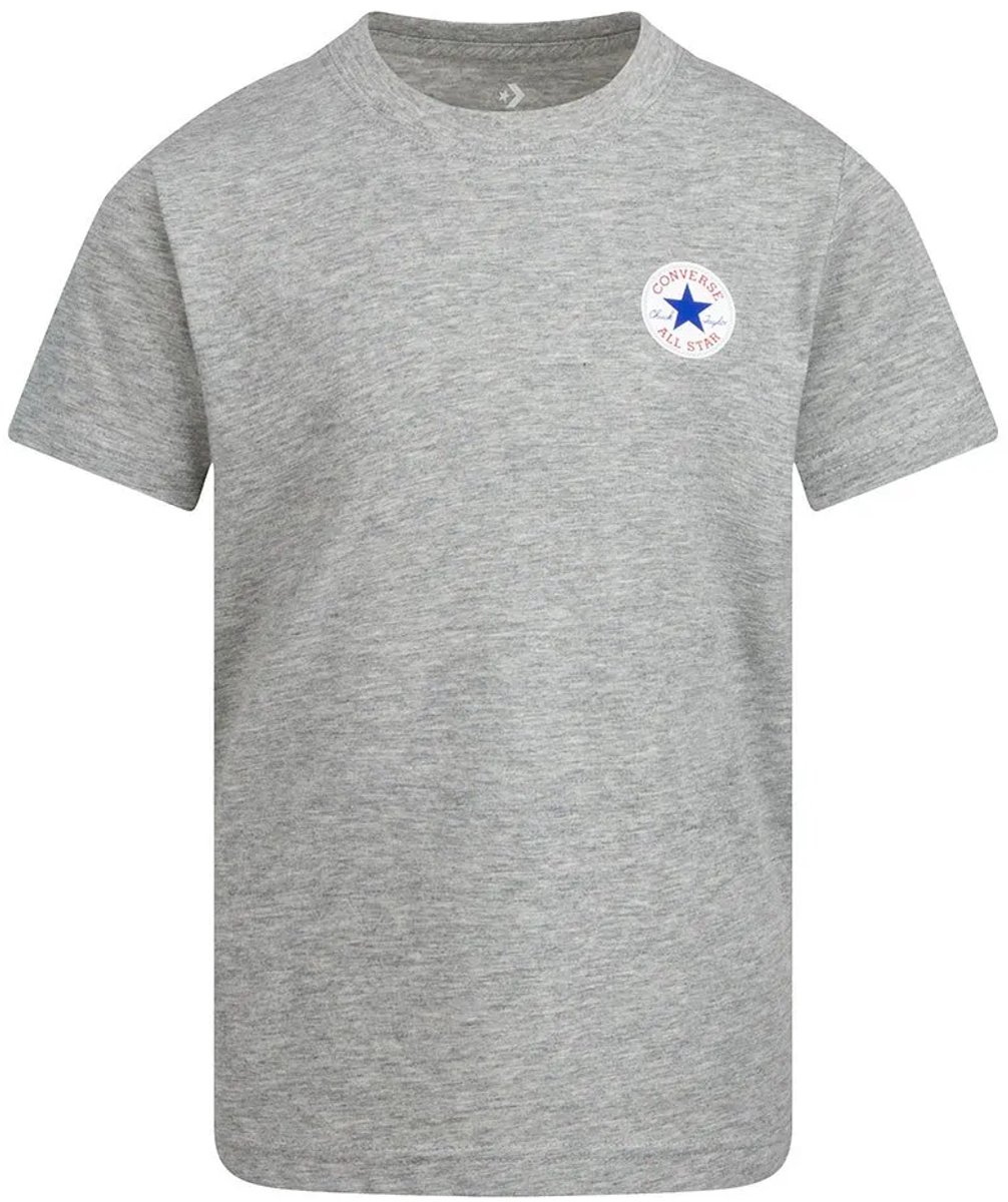 Converse Kids Printed T-shirt Met Korte Mouwen 12-13 Years Jongen Grijs
