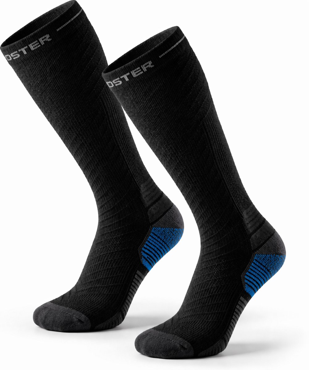 WODster Flow Socks Hardloopsokken - Compressiekousen - Compressie Sokken Hardlopen - Sportsokken Zwart - Maat S/M - 1 Paar