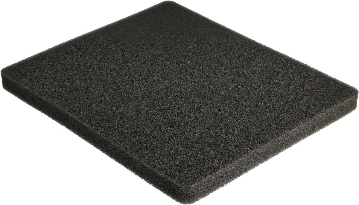 Stofzuigerfilter - Uitlaatfilter Sponsfilter - Luchtkwaliteit Verbeteren - Fijnstof Allergenen Filteren - 14.4 x 11.9 x 1 cm - Zwart