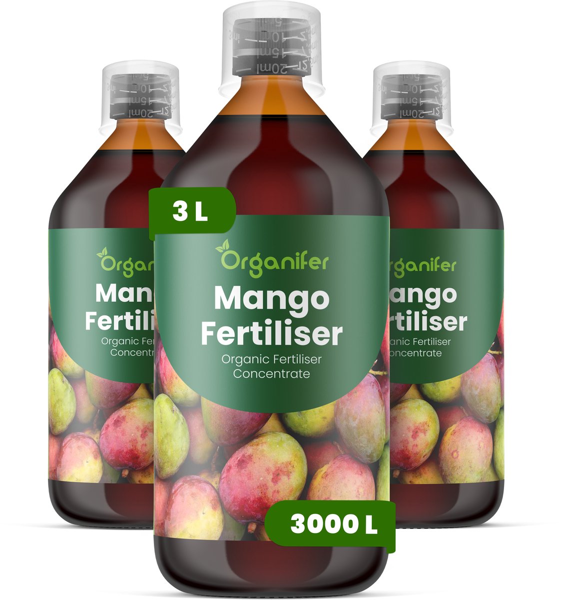 Vloeibare Meststof Voor Mango 3X1 L Voor 3000 L - Npk 2-1-8 - Bevordert Sterke Bladgroei En Structurele Ontwikkeling - Verbetert Bloei - Vruchtzetting En De Zoetheid - Verbetert De Vitaliteit Op De Lange Termijn - Organifer