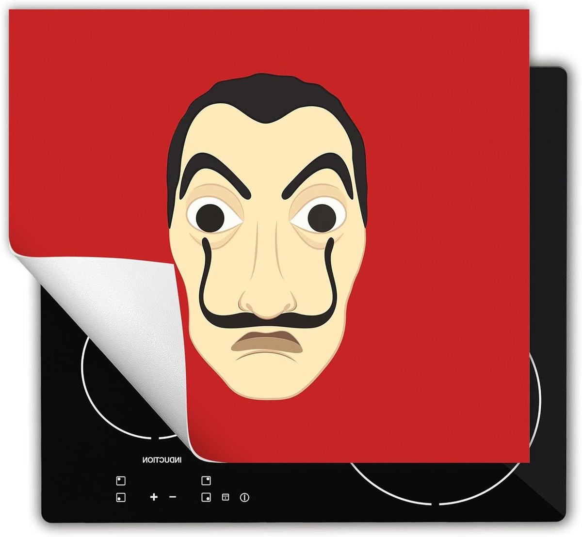 Inductie Beschermer - Kookplaat Mat - Extra Werkruimte - Antislip Vinyl - 60x52 cm - Rood
