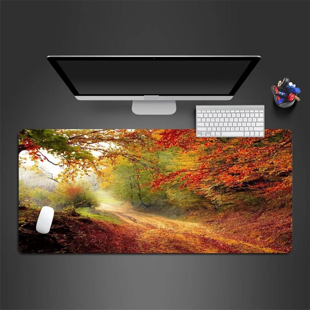 Grote Muismat - Bureau Mat - Game Bureau - Antislip Basis - 100x50cm - Natuur