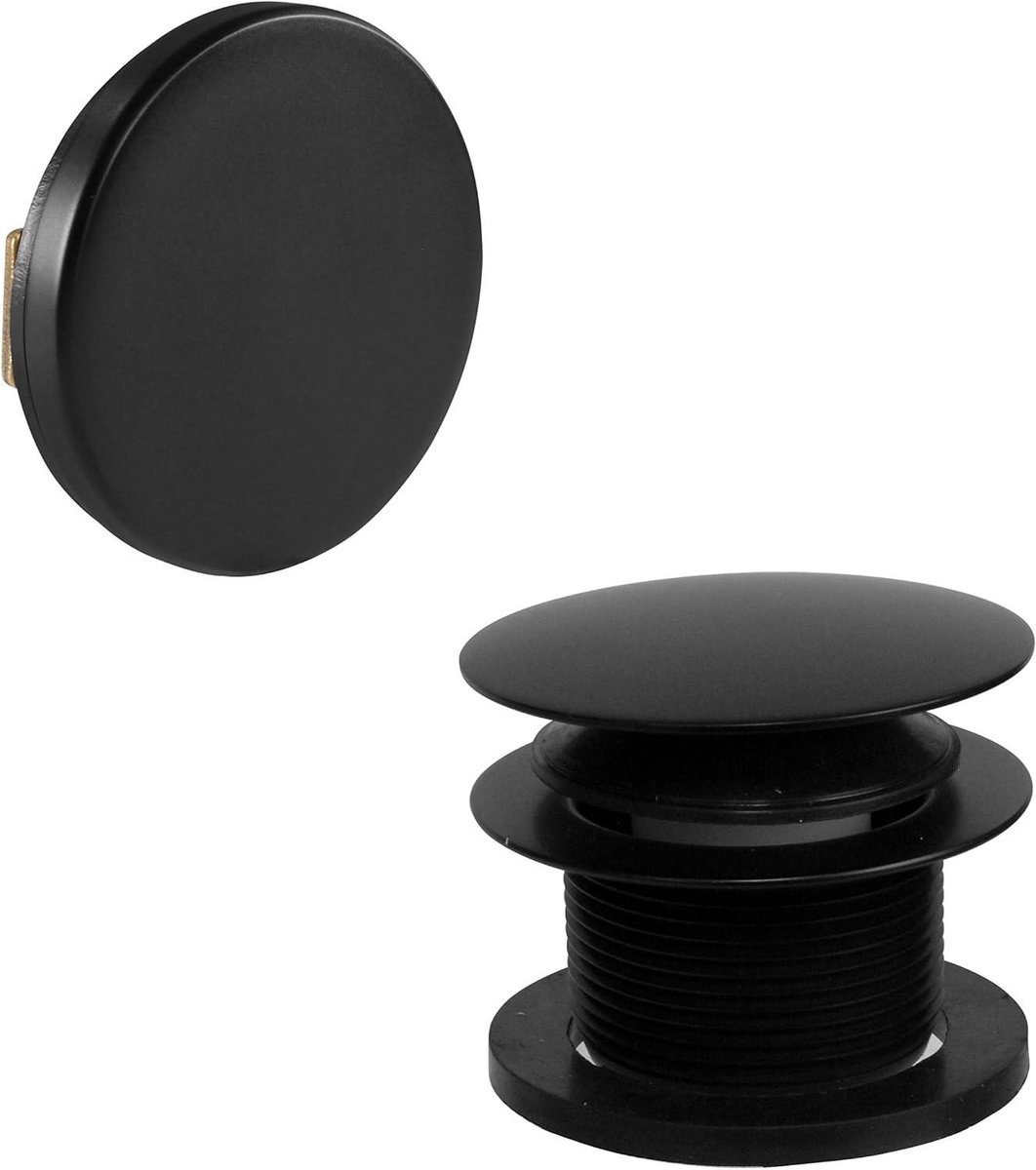 Bad Afvoer Stop - Douche Putdeksel - Water Dicht Maken - Grove Draad - 1-1/2 Inch - Mat Zwart