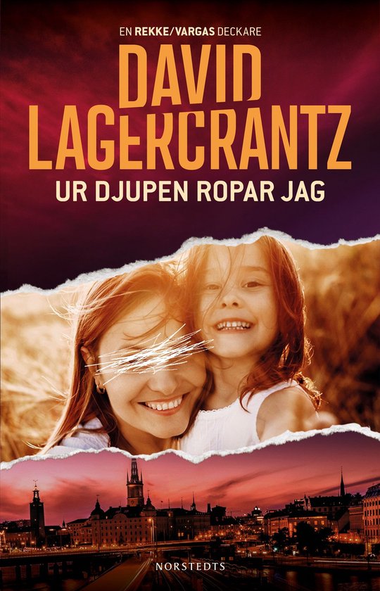 Boekcover met twee lachende meisjes en de tekst 'DAVID LAGERCANTZ UR DJUPEN ROPAR JAG'.