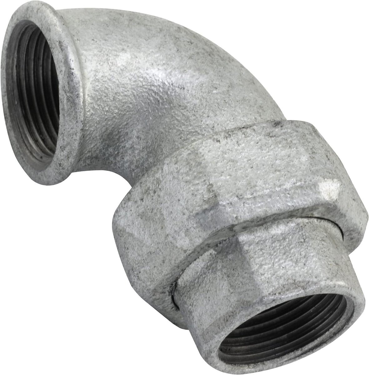 C65064 - Kromming van gietijzeren buis - 1 inch vrouw-vrouw - Gecorrodeerde afwerking - Voor water- en verwarmingssystemen