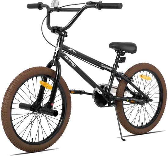 Joystar Brockway BMX-fiets - 24 inch - Handrem - Remmen - Achter V-brake - Pegs - Bruin - Geschikt voor buitenactiviteiten in de lente van JOYSTAR — afbeelding 2