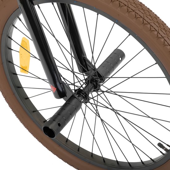 Joystar Brockway BMX-fiets - 24 inch - Handrem - Remmen - Achter V-brake - Pegs - Bruin - Geschikt voor buitenactiviteiten in de lente van JOYSTAR — afbeelding 4