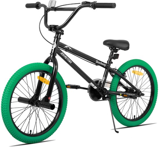 Joystar Brockway BMX-fiets - 20 inch - Handrem - Remmen - Achter V-brake - Pegs - Groen - Geschikt voor buitenactiviteiten in de lente van JOYSTAR — afbeelding 2