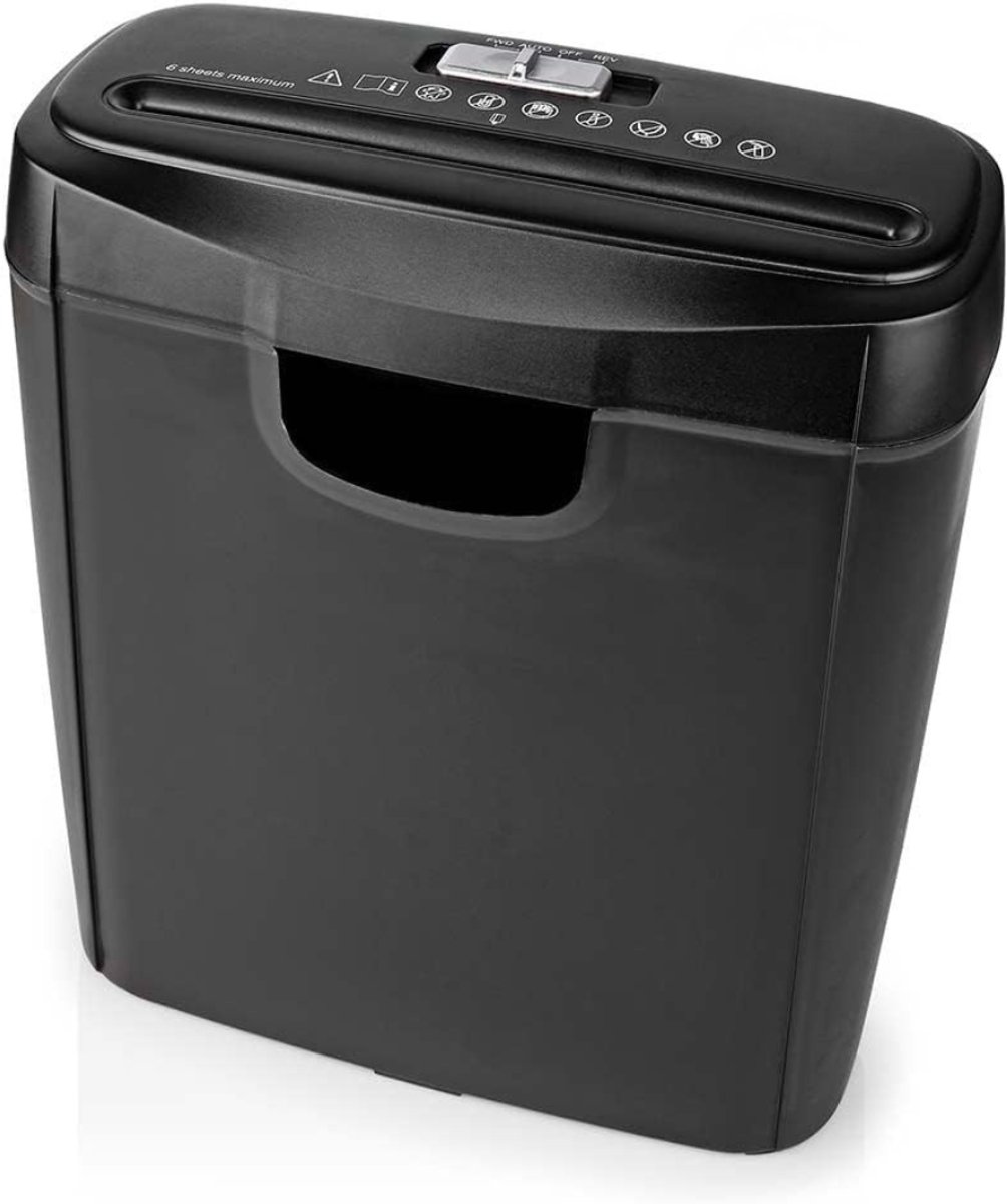 Zyrex® Papierversnipperaar voor Thuis - Papiervernietiger - Versnipperaar - Handmatig - Draagbaar - Zwart - 14cm x 30cm x 29cm
