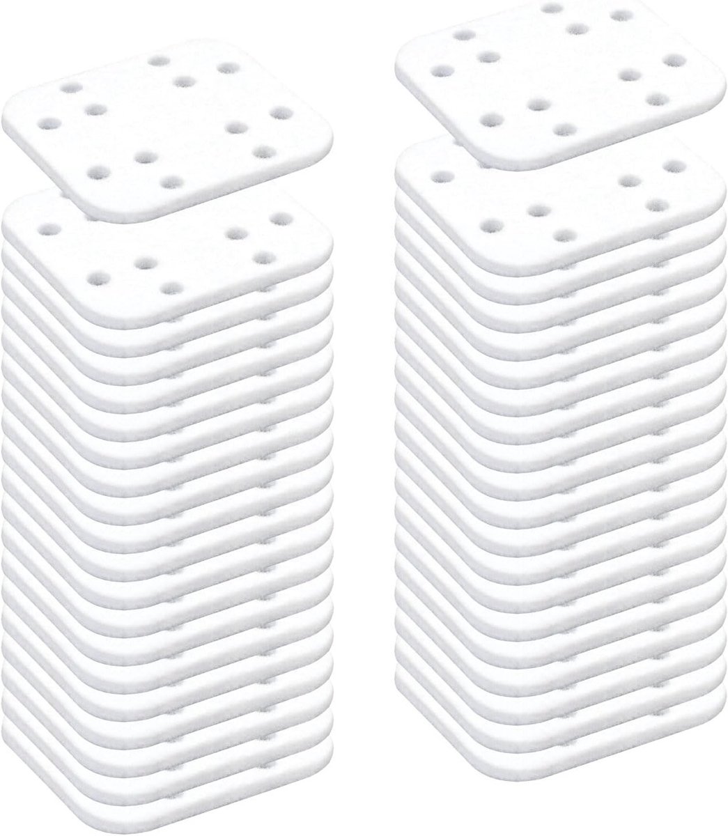 40 Stuks Mineralen Absorptie Pads voor Luchtbevochtiger, Vervangfilters voor LV600S en OasisMist450S (Wit)