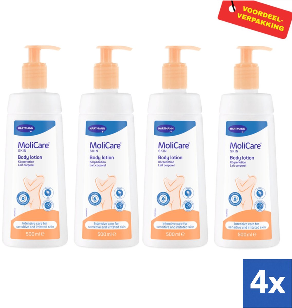 4x MoliCare® Skin Body Lotion- (4x 500ml)