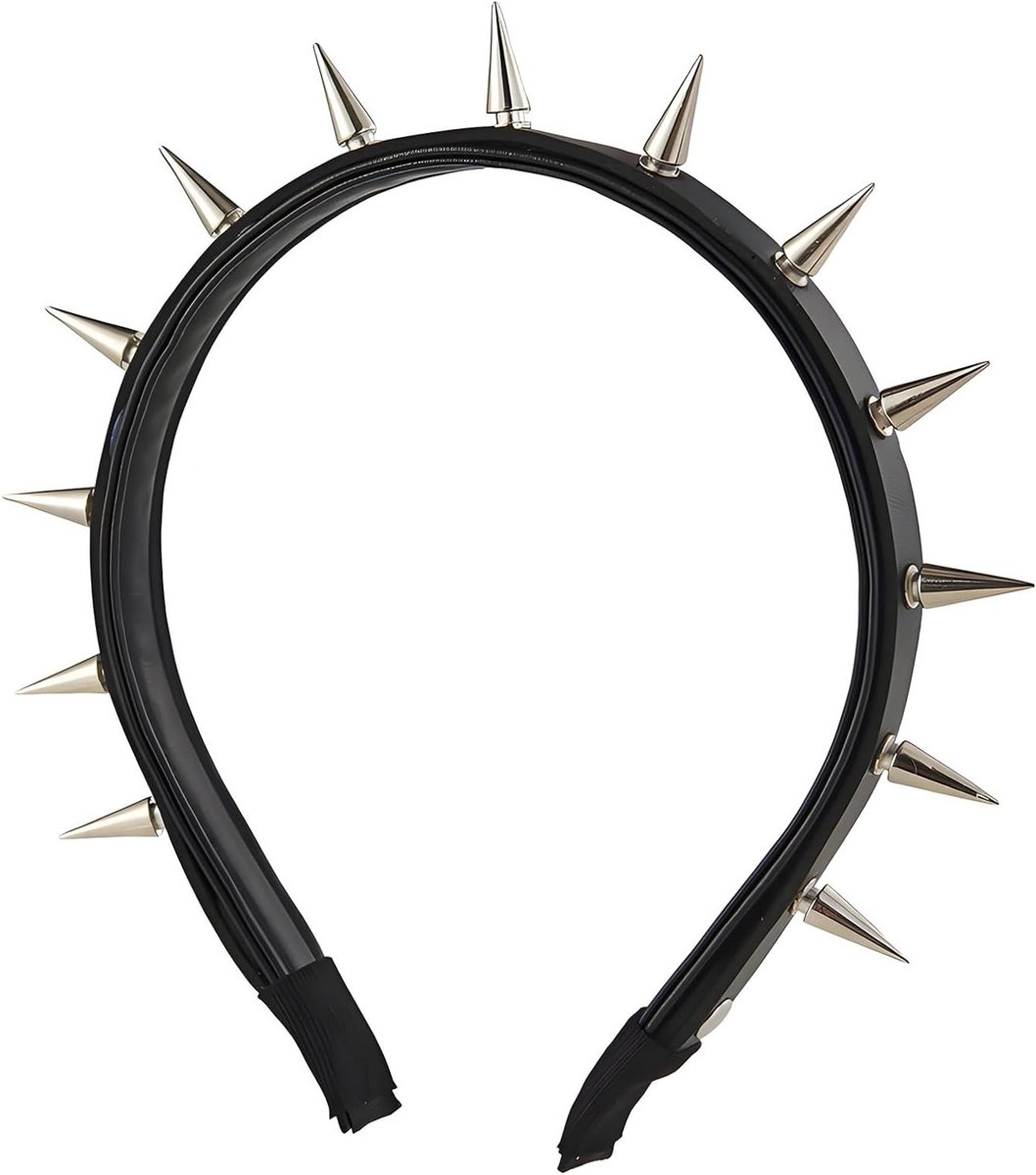 Rivets Hoofdband voor Vrouwen, Zwarte Studded Hoofdband voor Halloween Cosplay, Goth Accessoires en Modeaccessoires