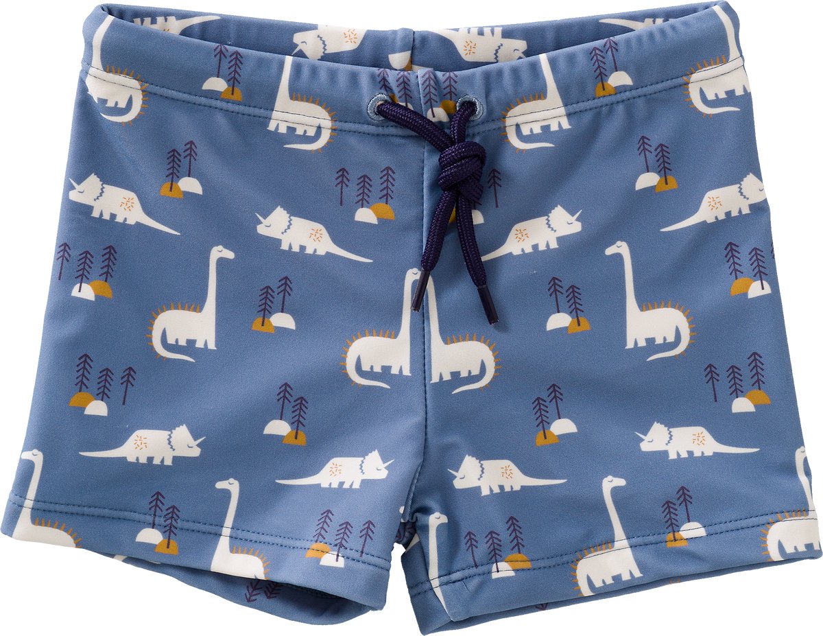 Fresk UV Zwembroek voor Jongens 122 - Sneldrogende Zwemkleding - UV-bescherming UPF 50 - Zwemshort Kinderen - Blauw - Dino