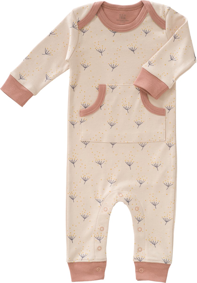 Fresk Pyjama voor Baby's 0-3 m - Boxpakje Meisjes - Babypakje - Biologisch Katoen Roze - Dandelion