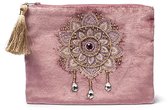 Etui fluweel lila met Mandala – 20 cm x 15 cm