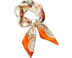 Zijden damessjaal – sjaal - sjaaltjes dames - Kleine vierkante sjaal – 70 cm – Halssjaal – Halsdoek – Jasaccessoire – Strikdoek – Veelzijdig accessoire