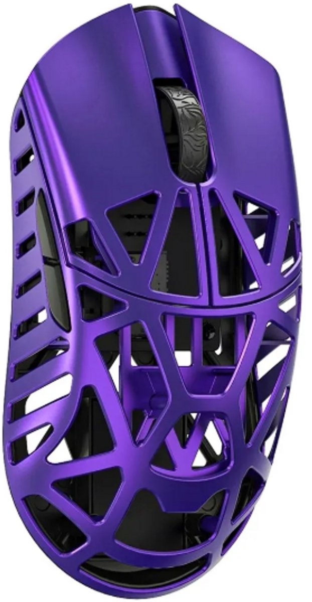 WLMouse Beast X Mini Pro Side Slits Purple - Muis - Draadloos - 5 knoppen - 8000Hz - 30.000 DPI - PAW 3950HS - Omron optical switches - Paars