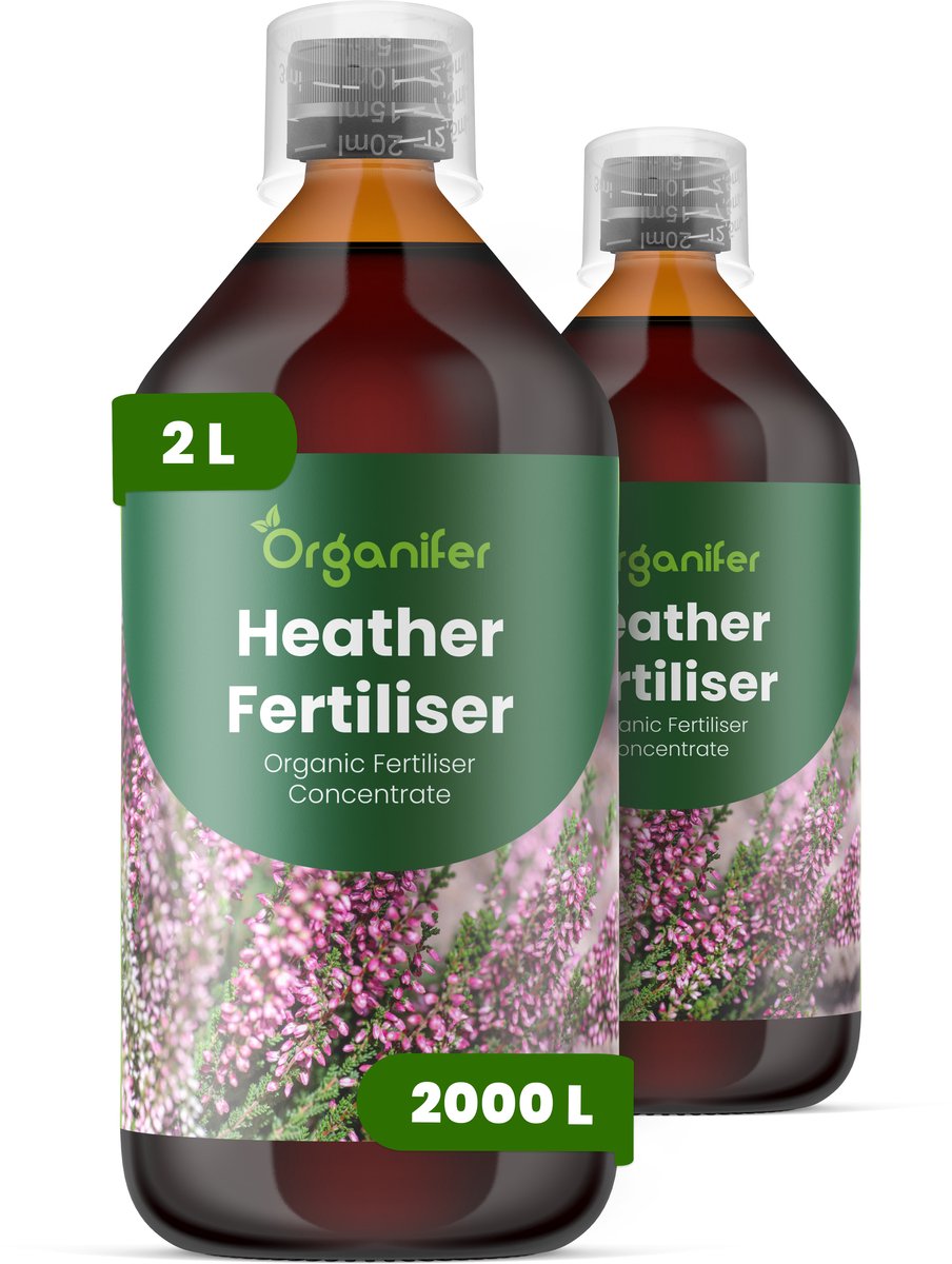 Vloeibare Meststof Voor Heiderplant 2X1 L Voor 2000 L - Npk 2-1-8 - Sterke Groei - Vochtregulatie - Verbetert Bloemrijkheid - Kleurintensiteit En Seizoensbloei - Ondersteunt Een Gezonde Zuurgraad Van De Bodem - Organifer