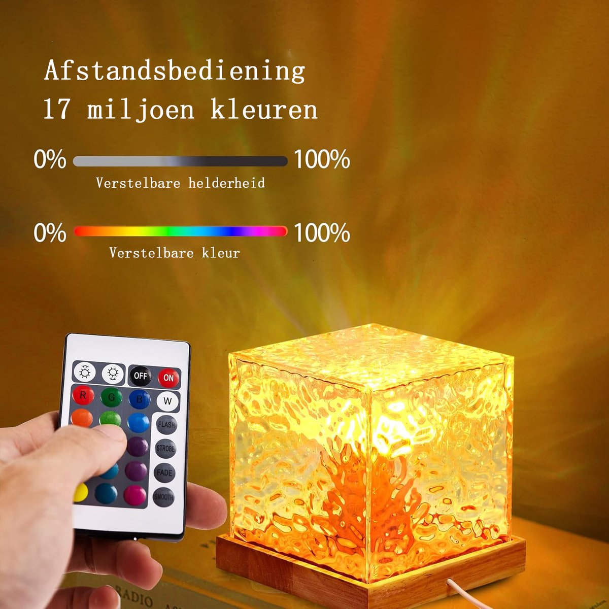 Sander Shop Ocean Wave Projectorlamp, Noorderlicht Aurora Projectorlamp, 16-kleurenverloop roterende vlamwaterlamp, Wave Light Aurora Projector met afstandsbediening voor tienermeisjeskamerdecoratie – foto 2