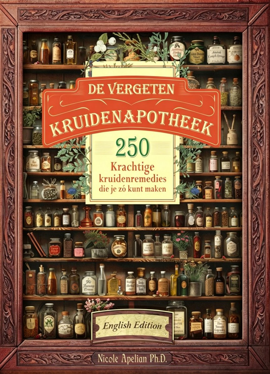Omslag van De Vergeten Kruidenapotheek: 250 Krachtige kruidenremedies die je zó kunt maken Paperback – 16 oktober 2025 (en) Engelse versie
