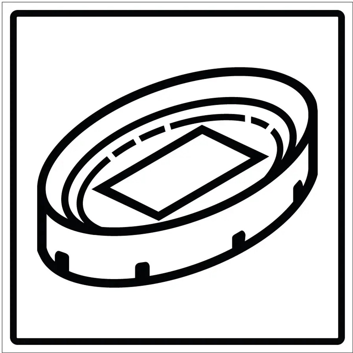 Stadion sticker | 30 x 30 cm