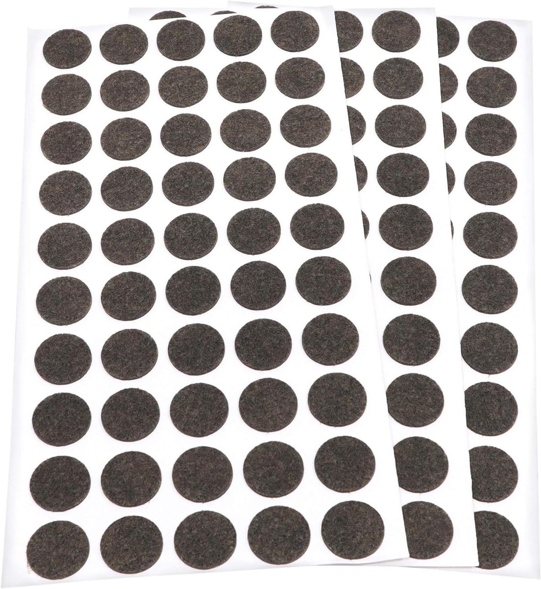 Viltglijders Rond - Meubelglijders Vilt - Vloeren Beschermen - Zelfklevend Dun - Ø 16 mm - Bruin