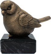 Urn vogel 150 ml - goud - marmer