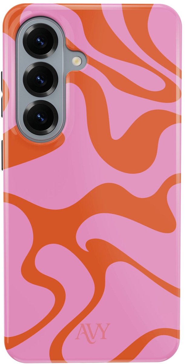 AVY Hoesje geschikt voor Samsung Galaxy S26 Plus | Rosé Twist | Swirl | Roze | Hard Shell Back Cover | Compatibel met MagSafe & Qi2